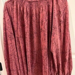 American Eagle Outfitters Dusty Rose Long Sleeve Top